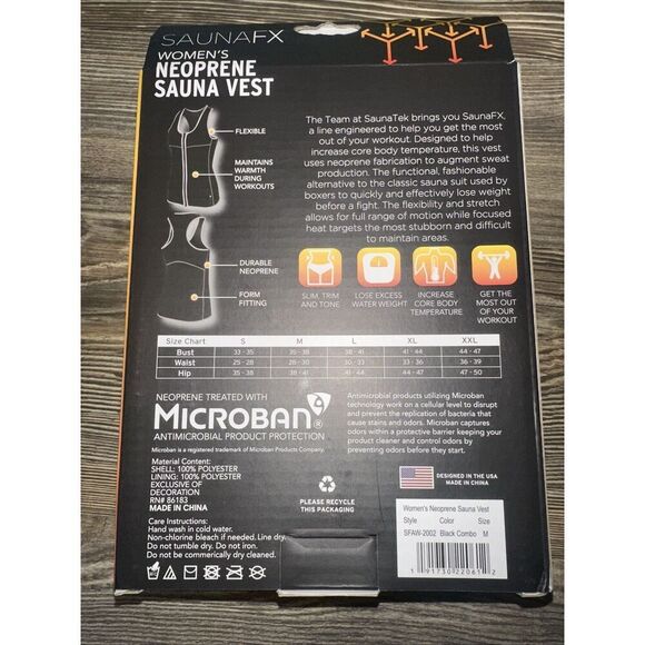 SaunaFX Women s Slimming Neoprene Sauna Vest with Microban. Size Medium. NWT. U - Picture 2 of 4